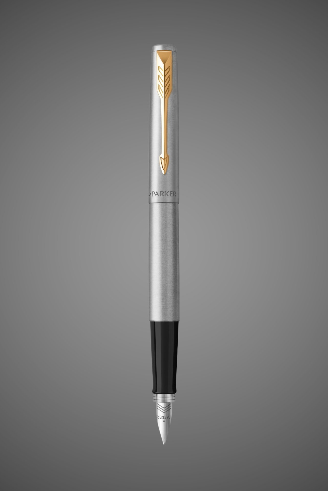 Подарочный набор: Ручка перьевая Parker Jotter Stainless Steel GT и Ежедневник недатированный черный, Металлы: нержавеющая сталь