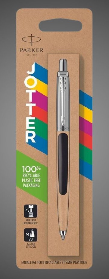 Шариковая ручка Parker Jotter Originals Black, стержень: Mblue В ЭКО-УПАКОВКА, Металлы: металл, пластик