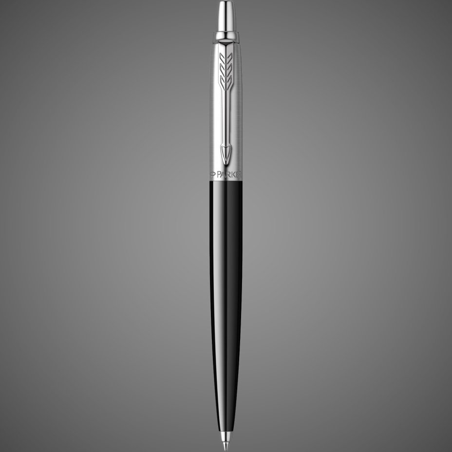 Шариковая ручка Parker Jotter Originals Black, стержень: Mblue В ЭКО-УПАКОВКА, Металлы: металл, пластик
