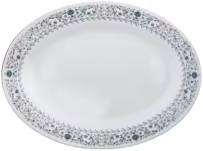 Сервировочное  овальное блюдо, фарфор, деколь, Китай, 1991-2010 гг.