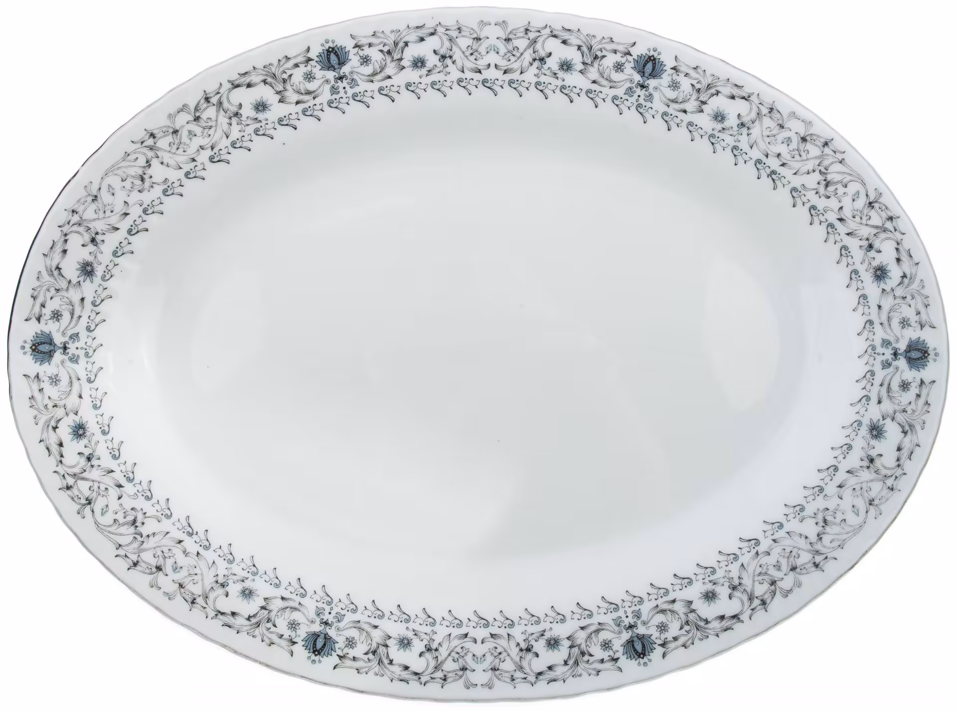 Сервировочное  овальное блюдо, фарфор, деколь, Китай, 1991-2010 гг.
