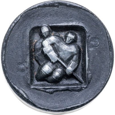 Памятная сувенирная шайба Чемпионата мира по хоккею Москва-1973, СССР, 1970-е гг.