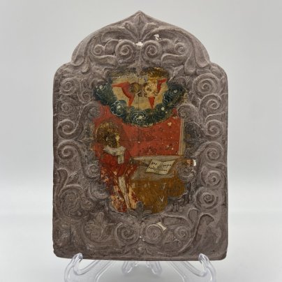 Икона "Святой Николай Чудотворец с херувимами", дерево, темпера, Российская империя, 1880-1915 гг.