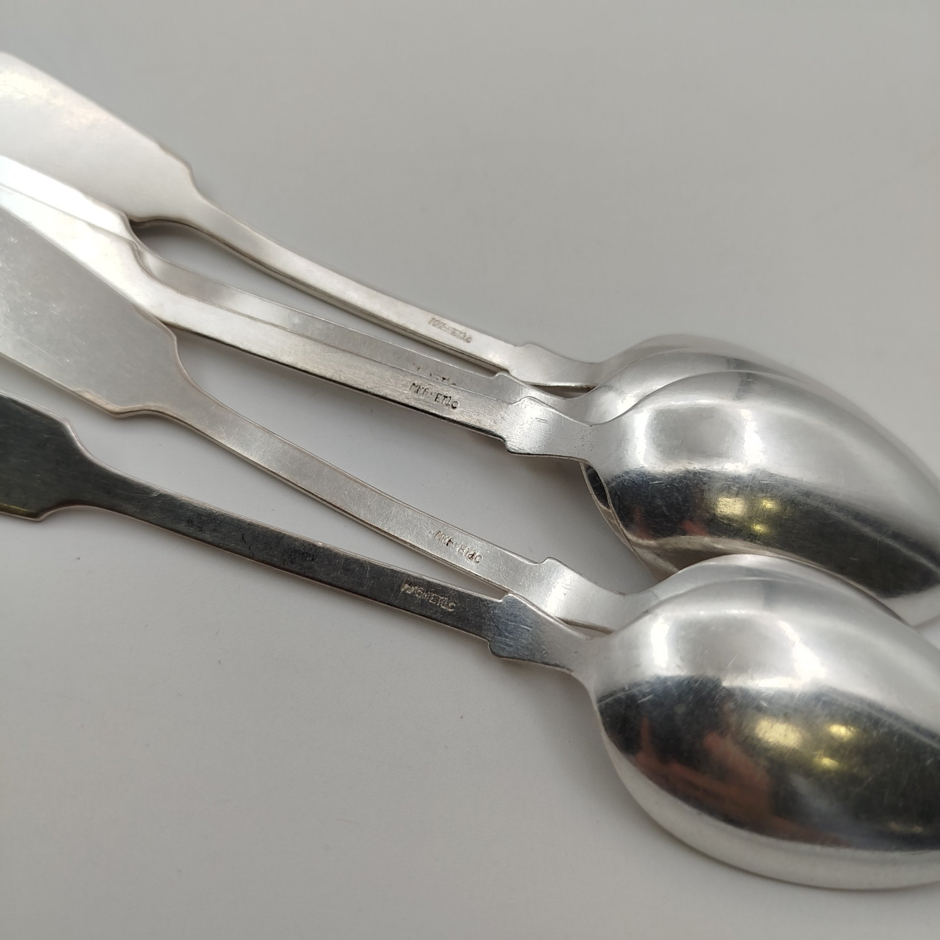 Набор из пяти чайных ложек, мНЦ (медь-никель-цинк), СССР, 1960-1990 гг.