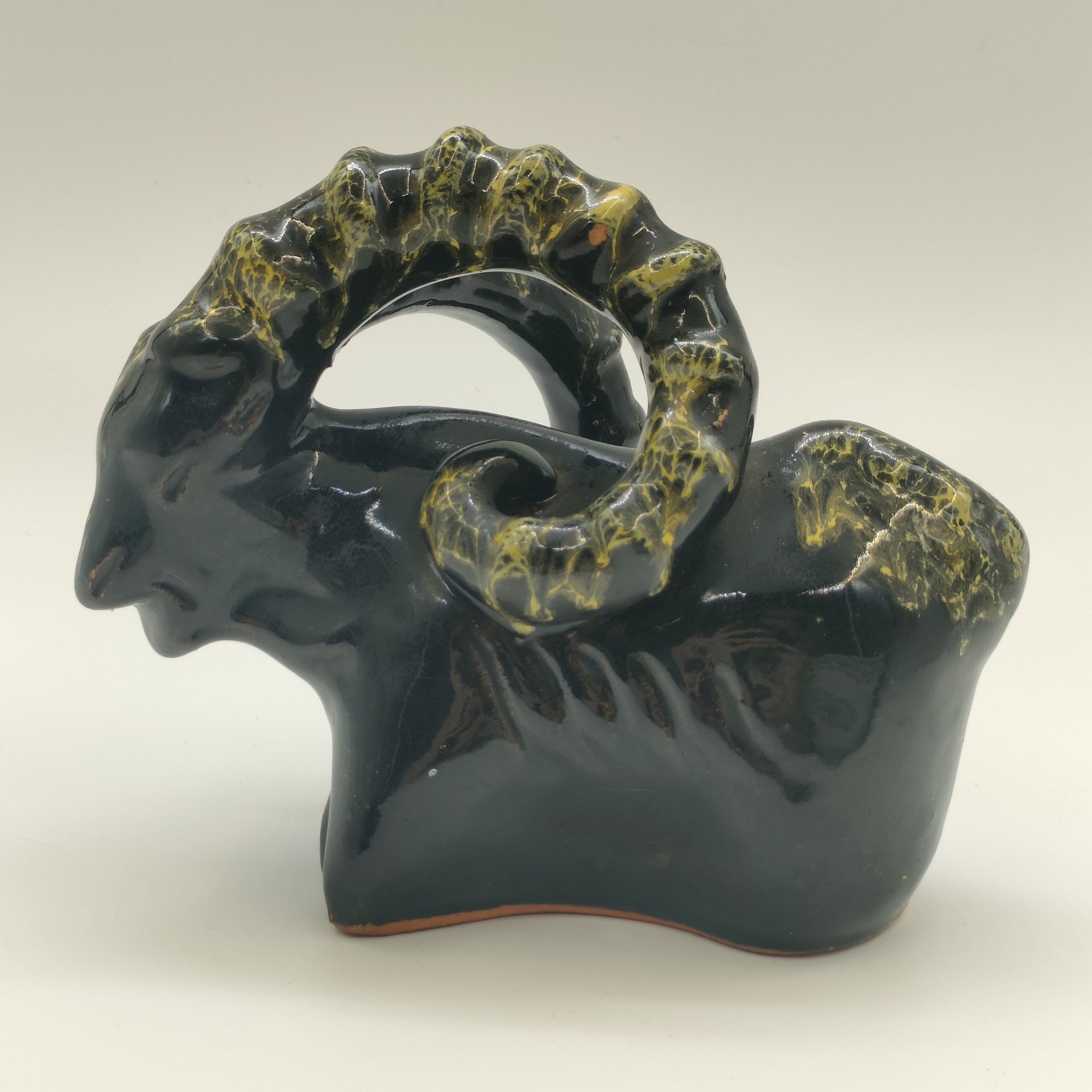 Статуэтка "Архар", керамика, глазурь, СССР, 1970-1980 гг.