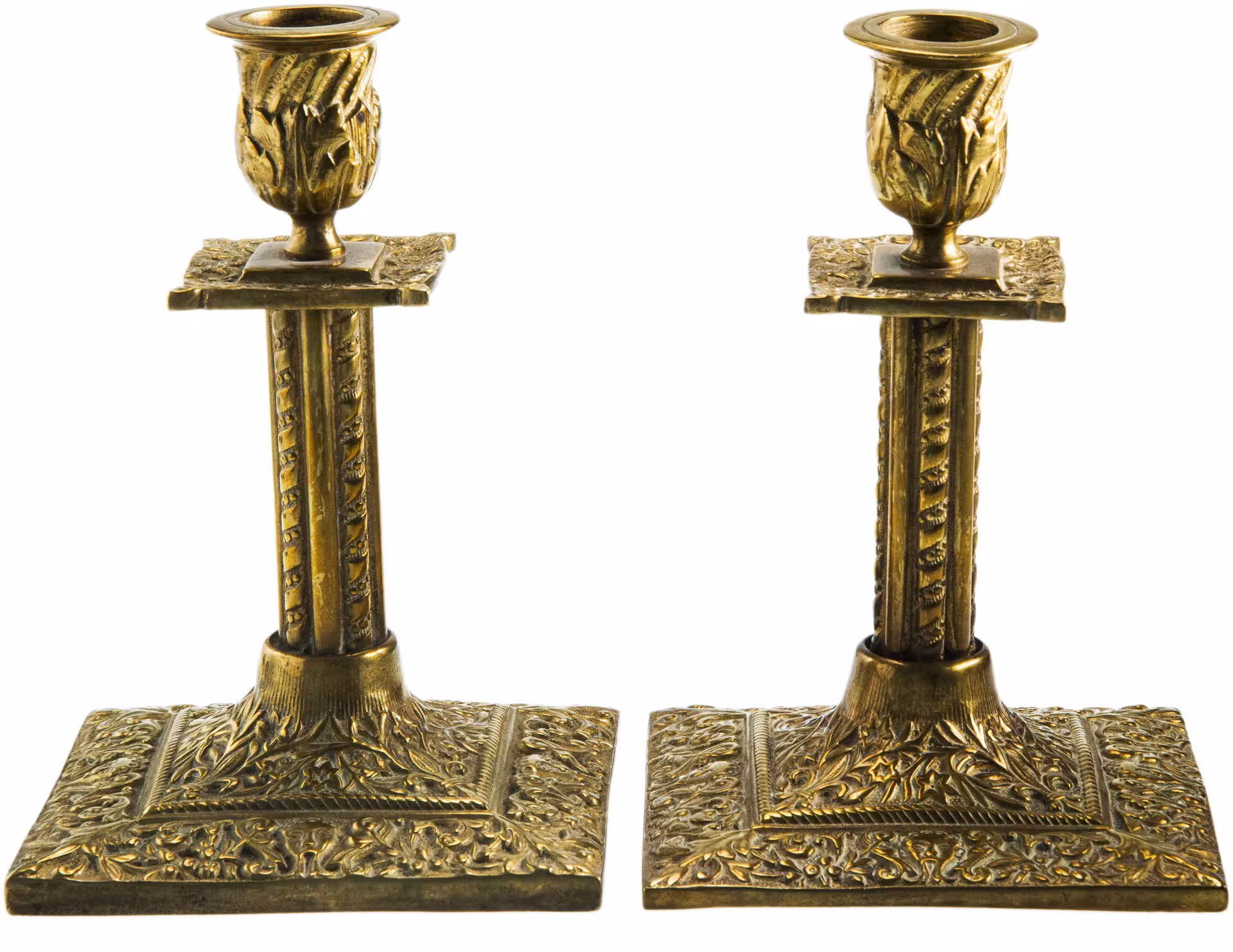 Канделябры парные, бронза, латунь, Англия, 1900-1920 гг.
