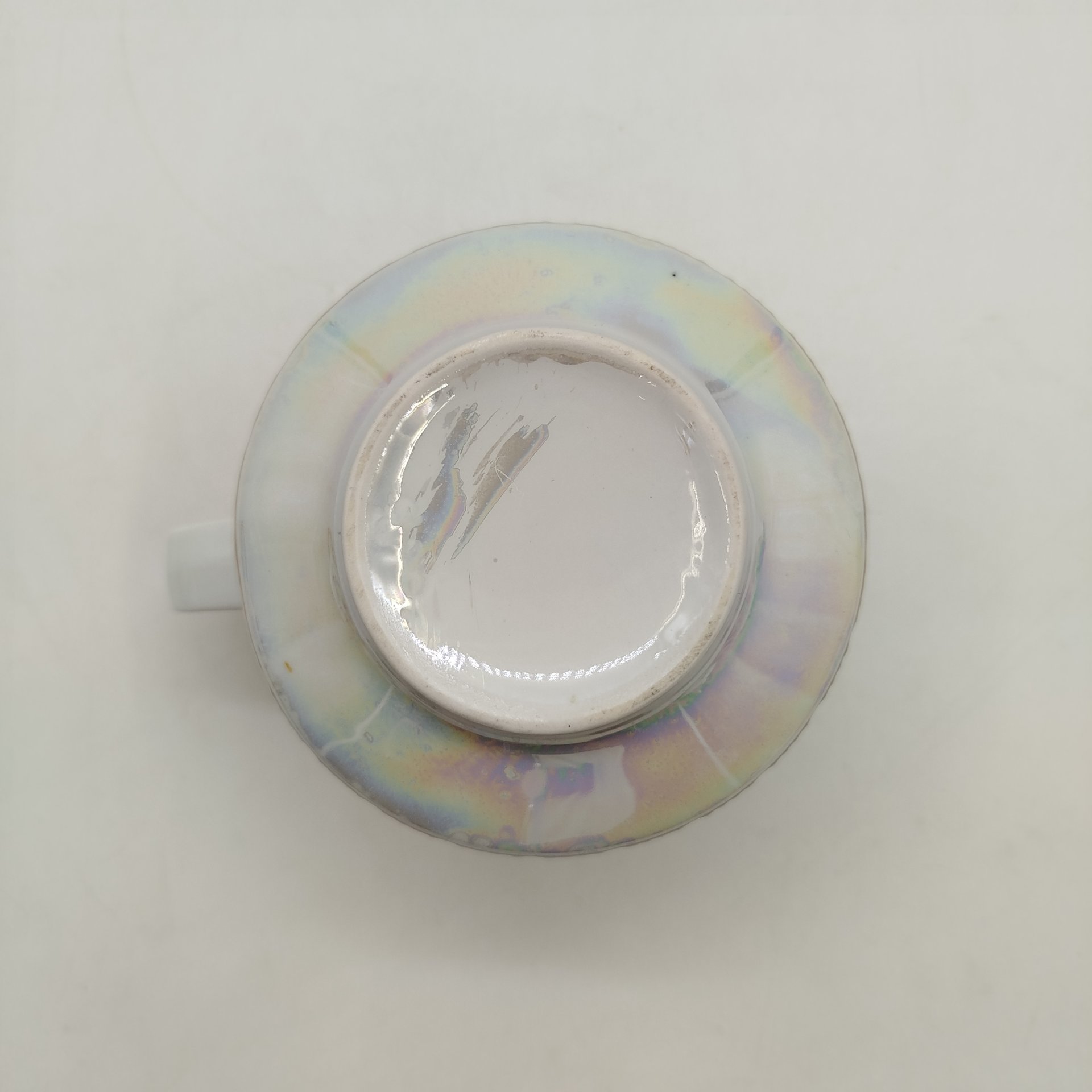 Молочник из сервиза "Мадонна", фарфор, деколь, обводка, люстр, ГДР, 1960-1980 гг.