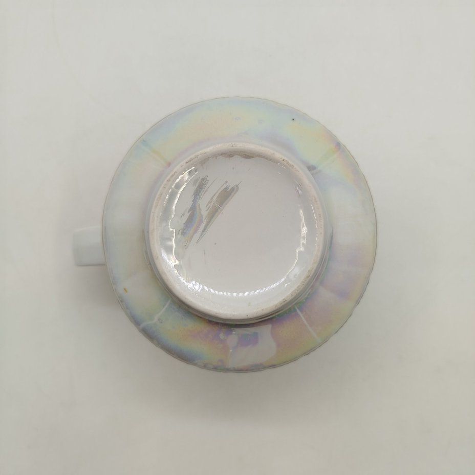 Молочник из сервиза "Мадонна", фарфор, деколь, обводка, люстр, ГДР, 1960-1980 гг.