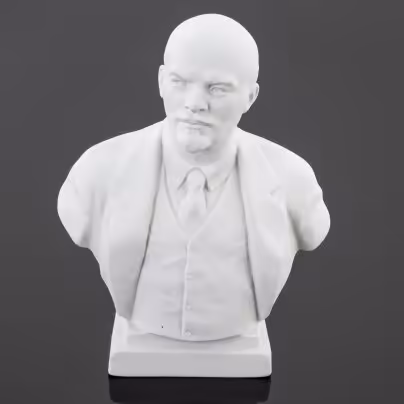 Бюст "Владимир Ильич Ленин",  автор В.Я. Боголюбов, Ленинградский фарфоровый завод (ЛФЗ)