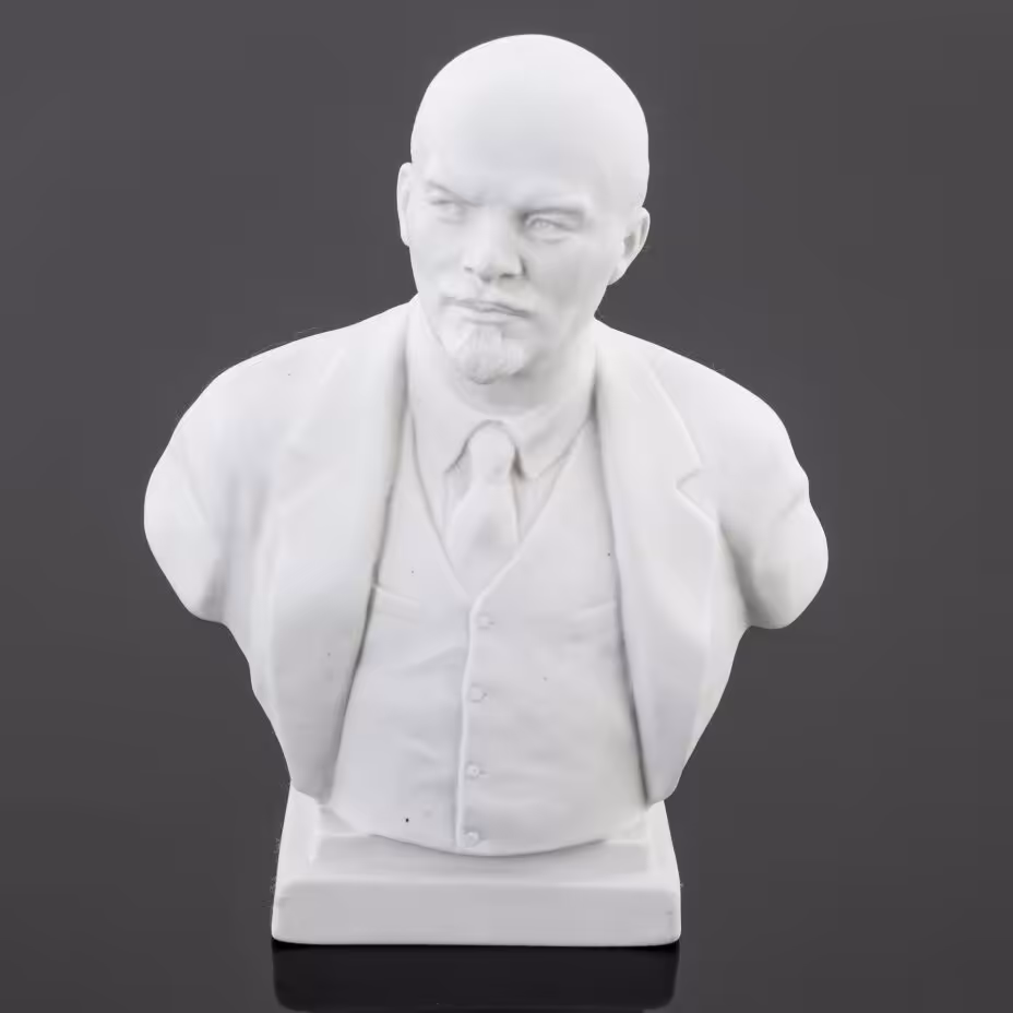 Бюст "Владимир Ильич Ленин",  автор В.Я. Боголюбов, Ленинградский фарфоровый завод (ЛФЗ)