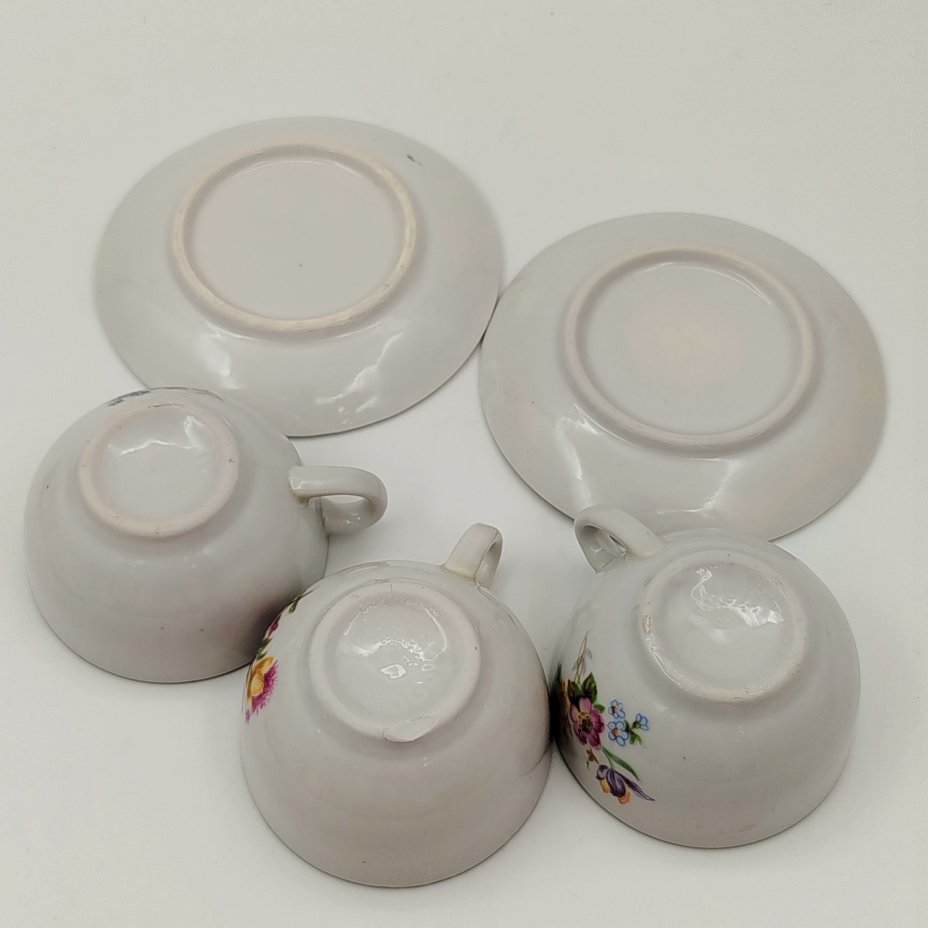Сервиз детский (кукольный) с цветочным декором, в оригинальной коробке, на 6 персон (15 предметов)