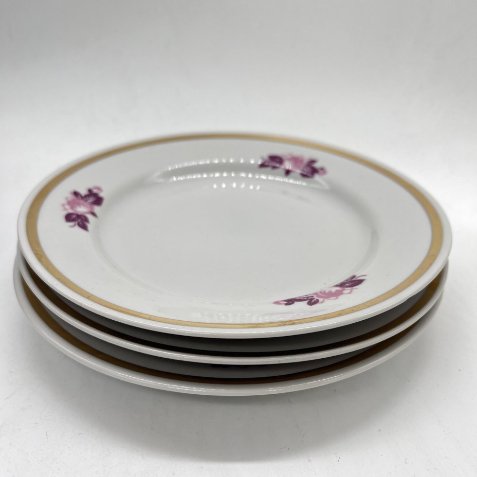 Набор из 3 десертных тарелок с цветочным декором