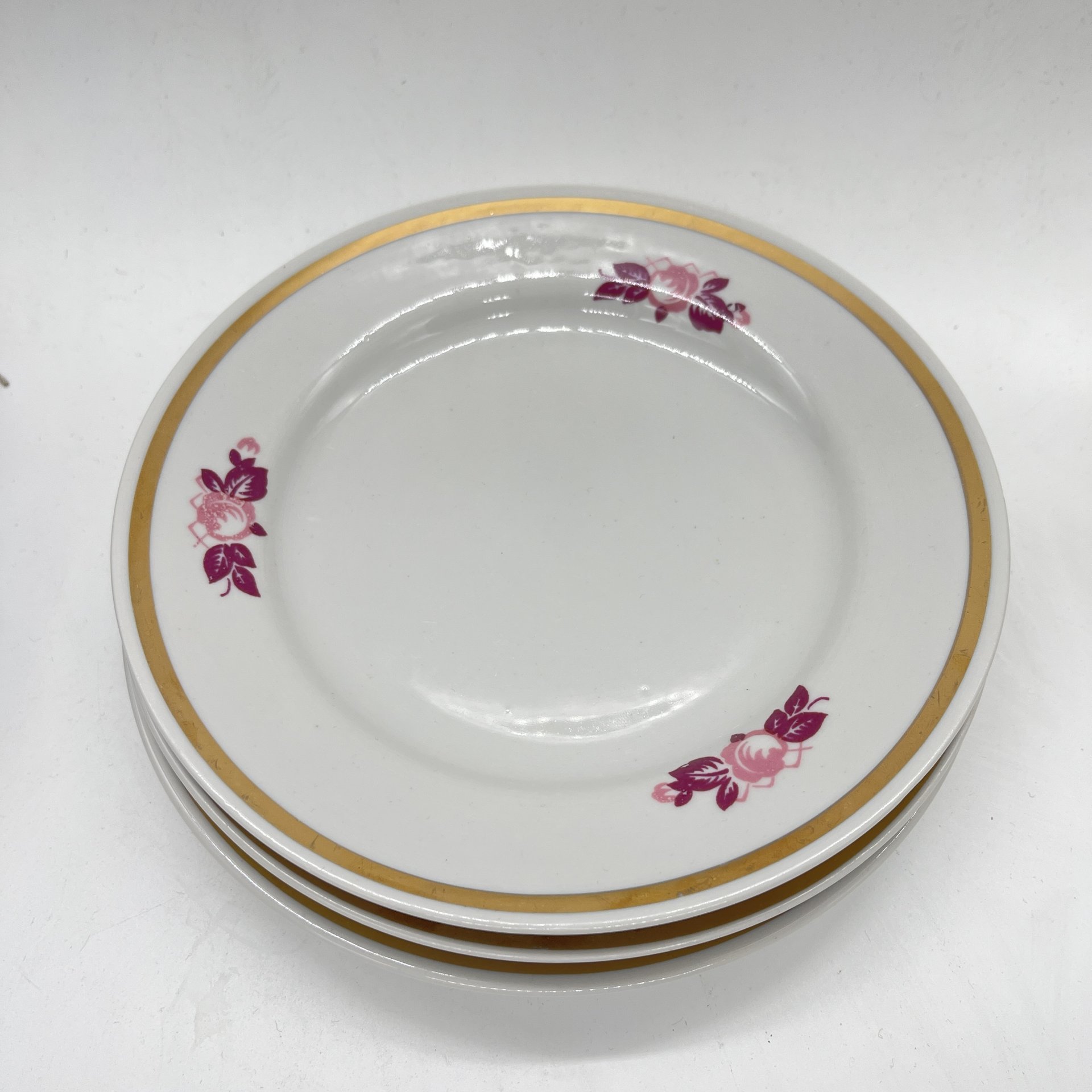 Набор из 3 десертных тарелок с цветочным декором