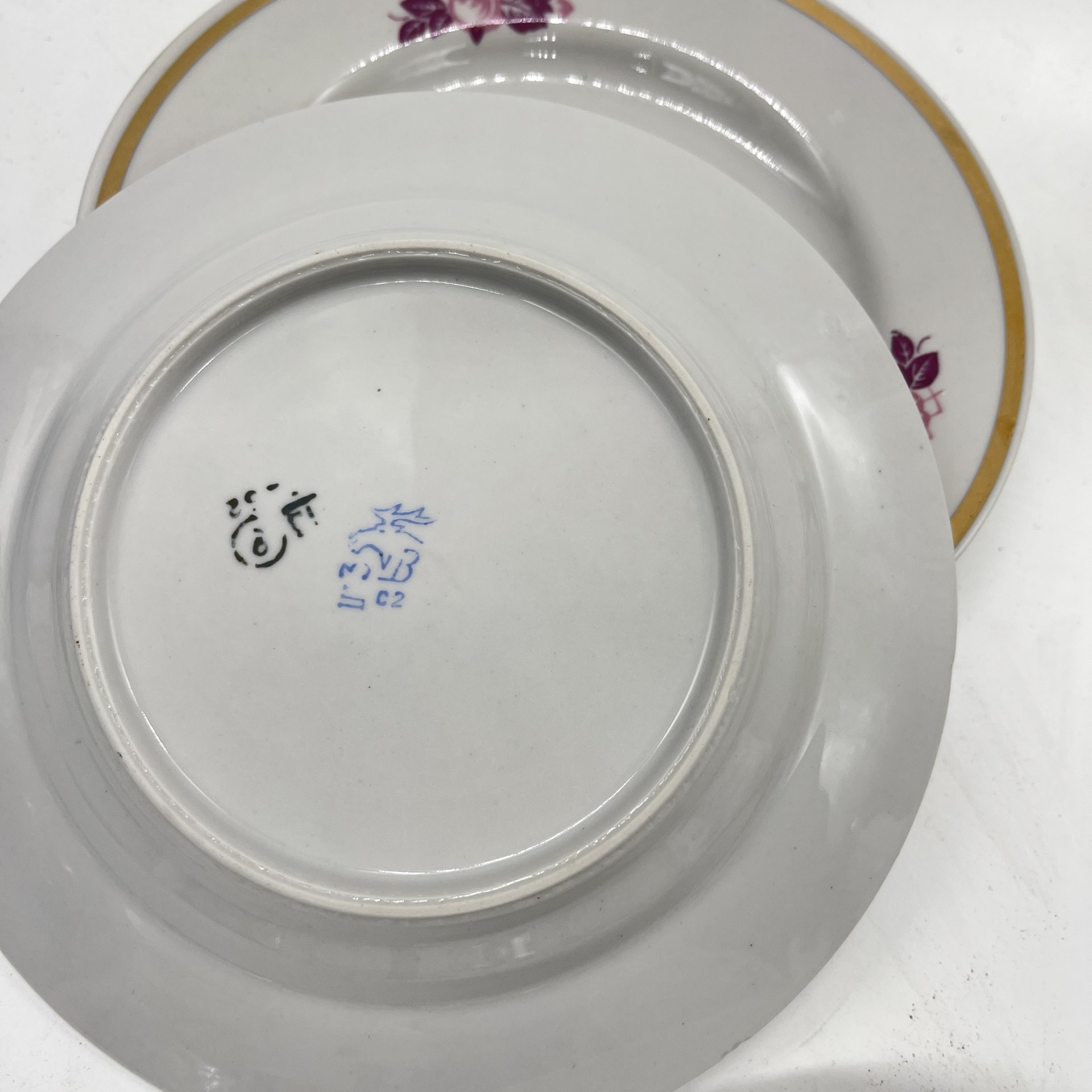 Набор из 3 десертных тарелок с цветочным декором