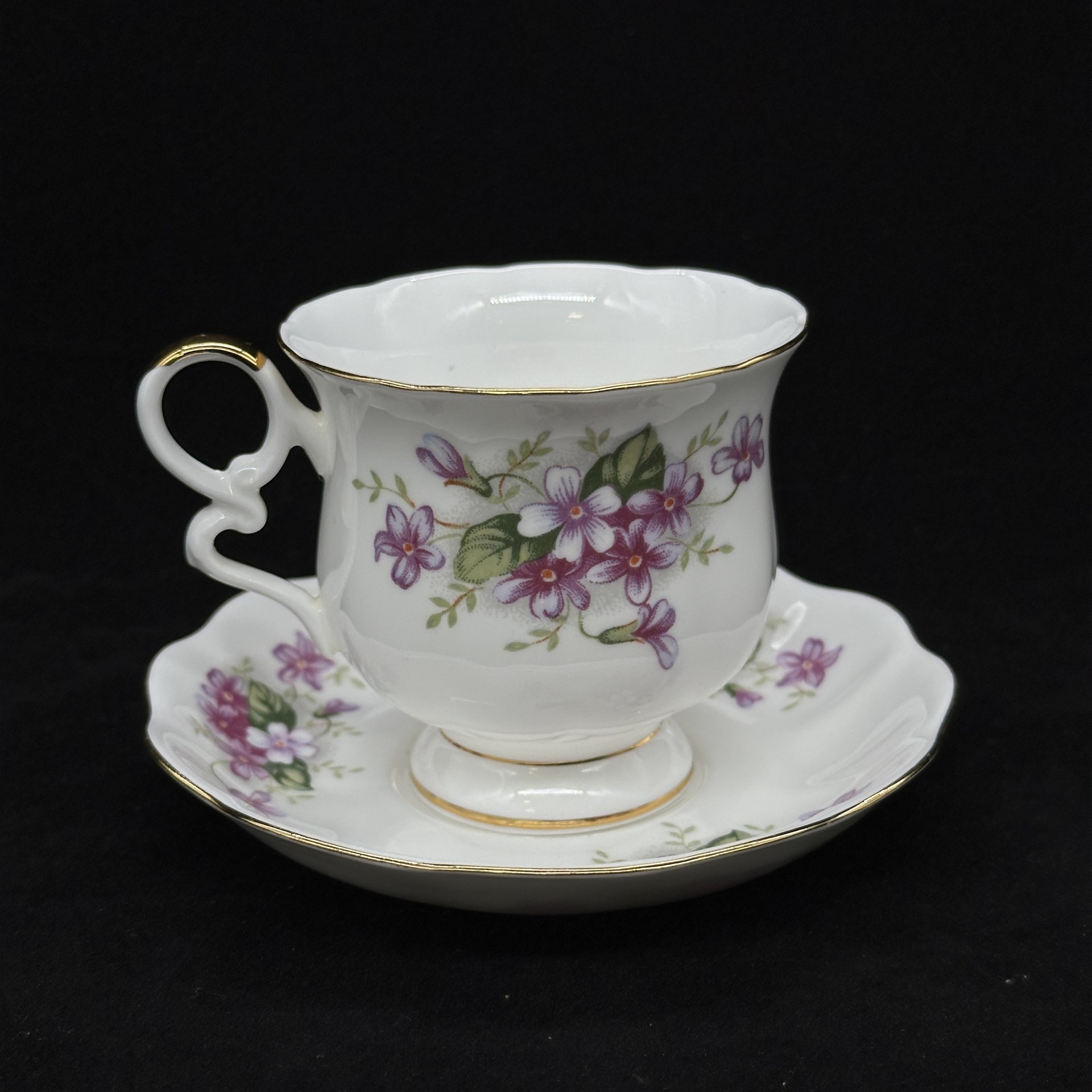 Кофейная пара "Фиалка",  Royal Ascot