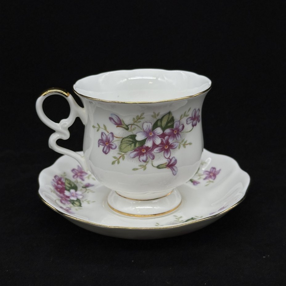 Кофейная пара "Фиалка",  Royal Ascot