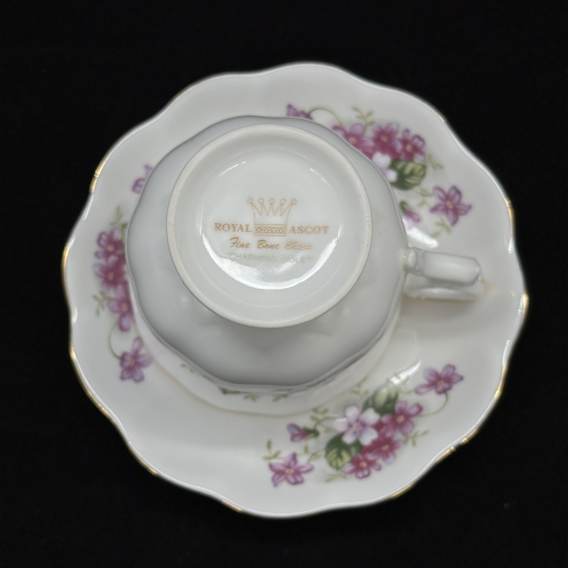 Кофейная пара "Фиалка",  Royal Ascot