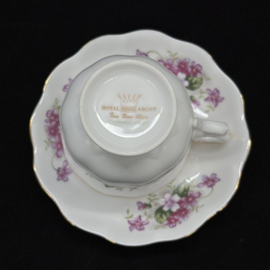 Кофейная пара "Фиалка",  Royal Ascot