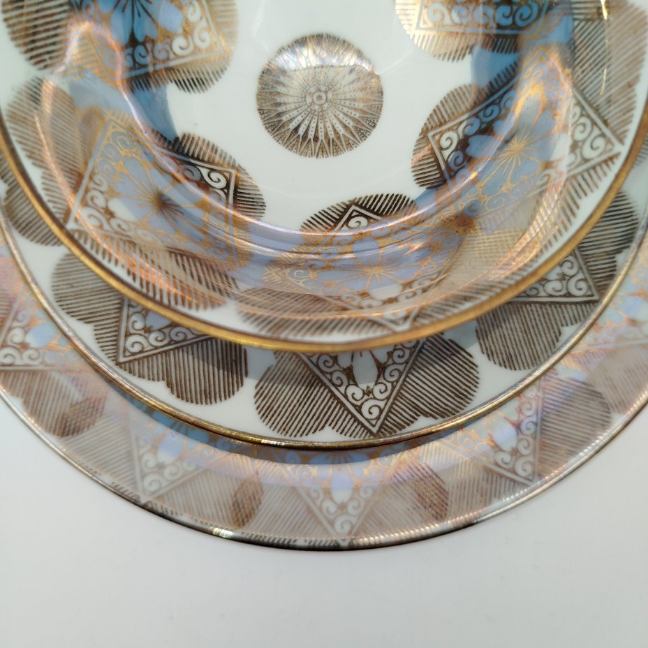 Трио чайное с изображением Святого Грааля и винограда, Rudolf Wachter Bavaria