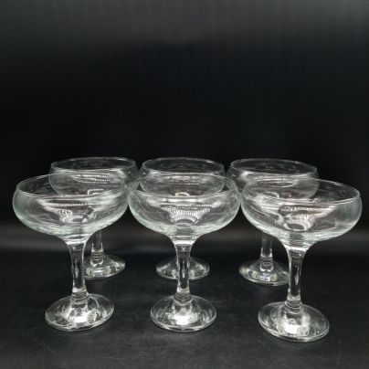 Набор из 6-ти бокалов для шампанского (креманок), стекло
