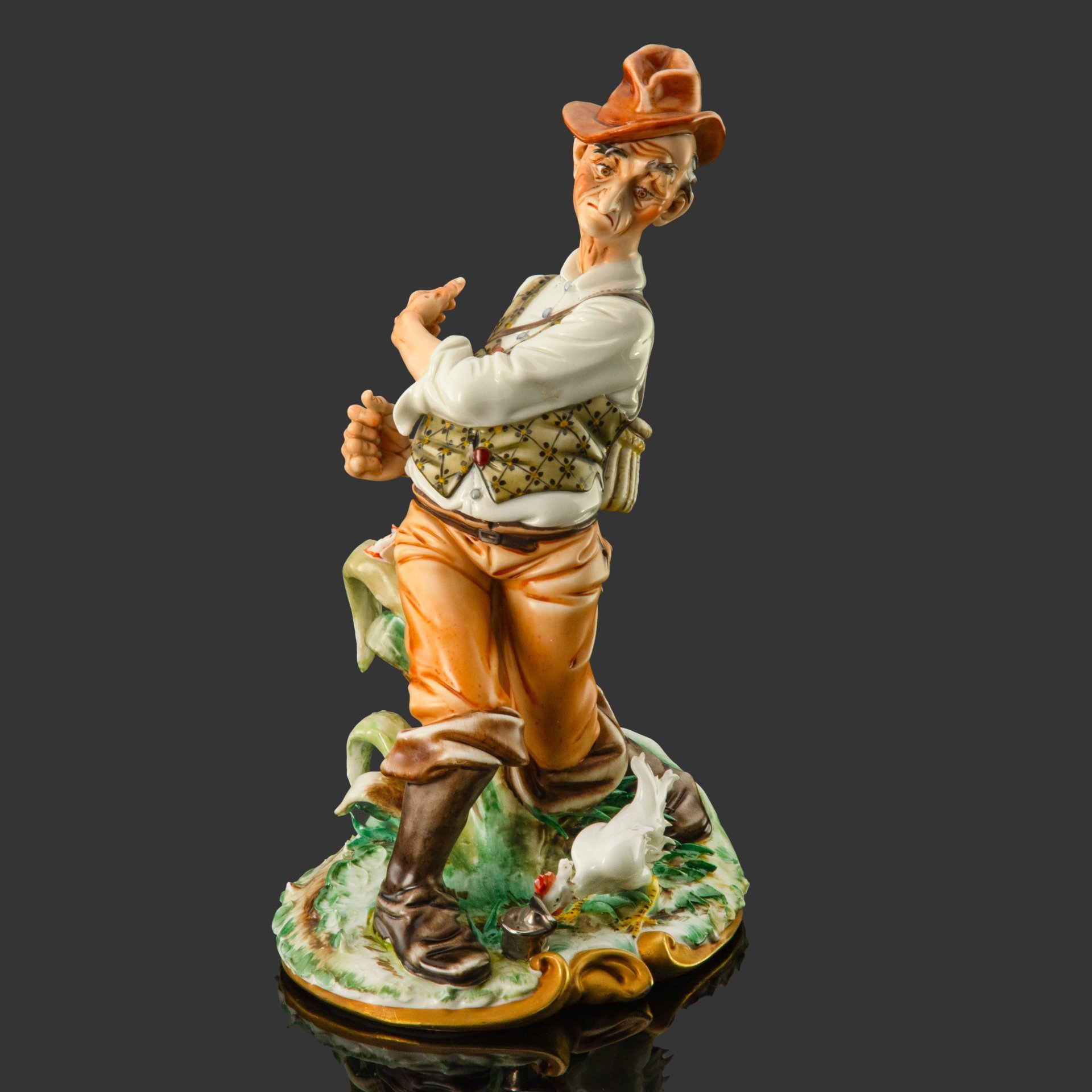 Статуэтка "На рыбалке", фарфор, роспись, Европа, 1970-1990 гг.