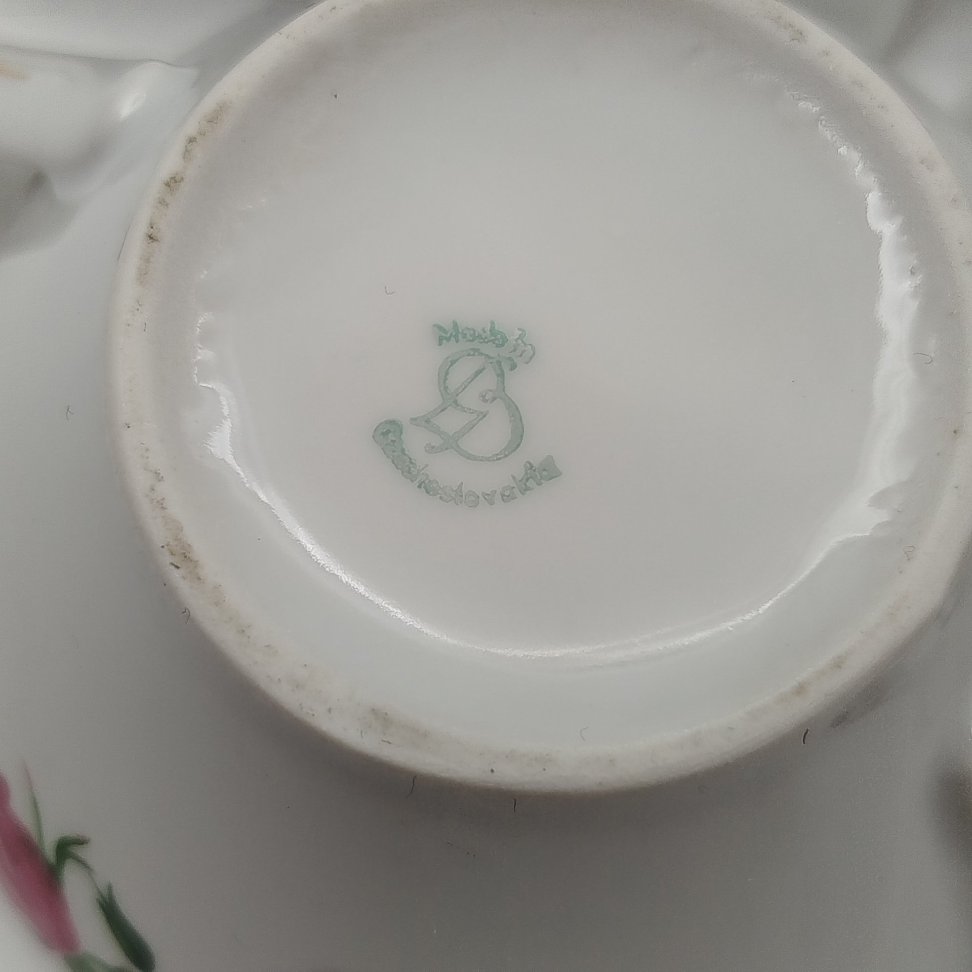 Сервиз кофейный с декором в виде роз, на 6 персон (15 предметов), "Gebrüder Benedikt"