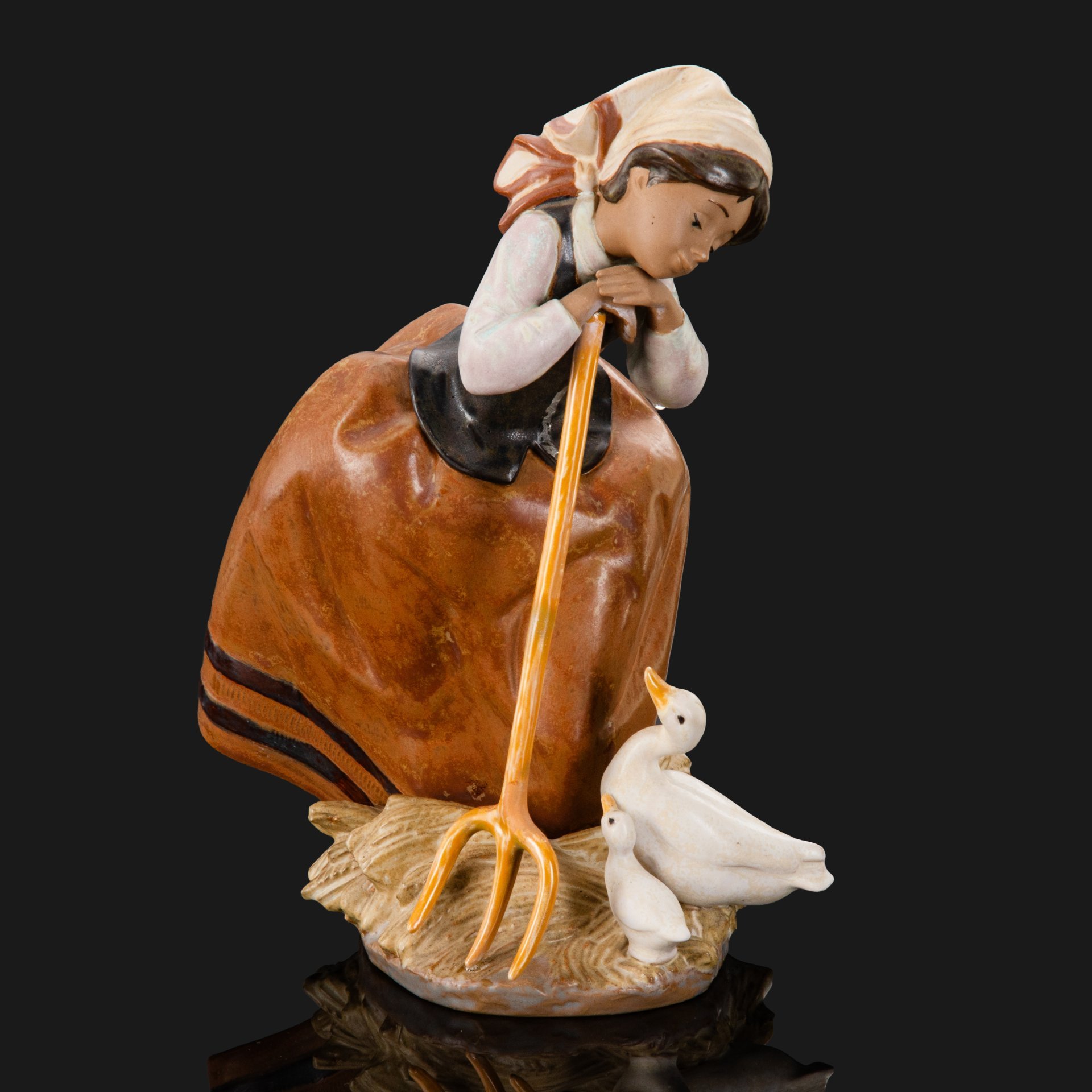 Статуэтка "Помощники по сбору урожая" ("Harvest Helpers"), фарфор, роспись, Lladro, Lladro