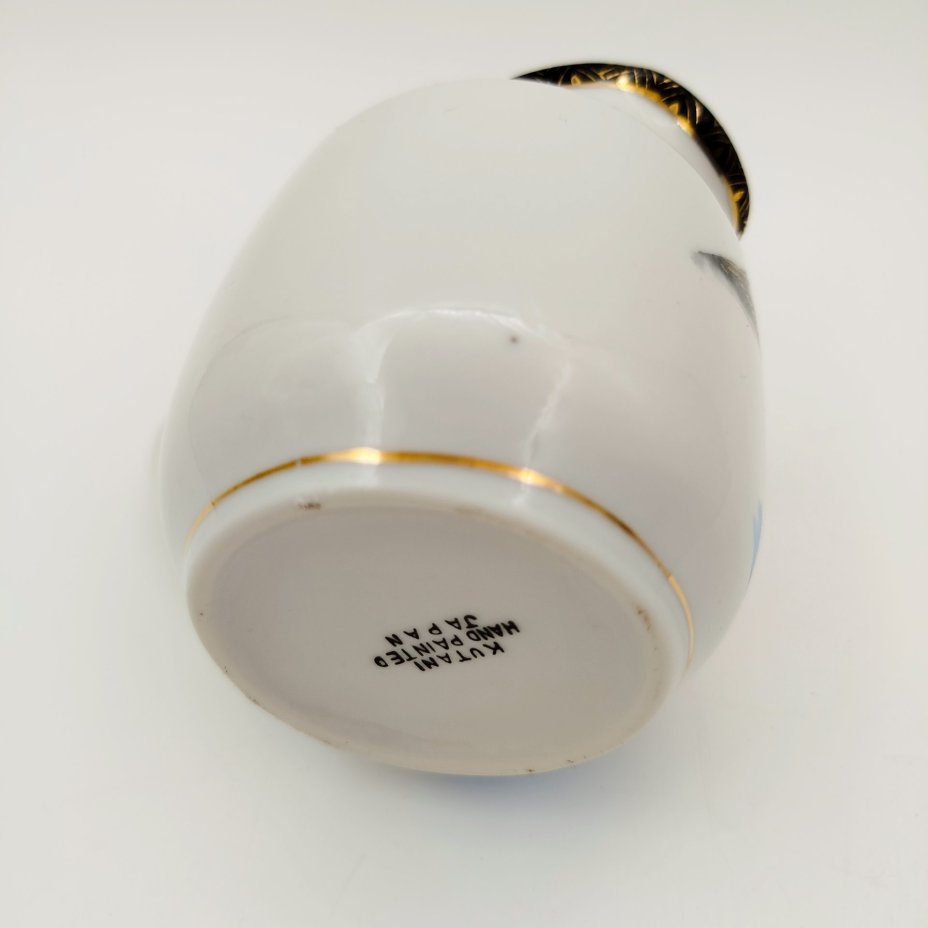 Молочник/сливочник с пейзажным декором, клеймо "Kutani hand painted Japan"