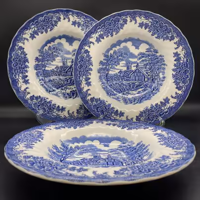 Комплект суповых тарелок из серии "Myott the Brook", Staffordshire