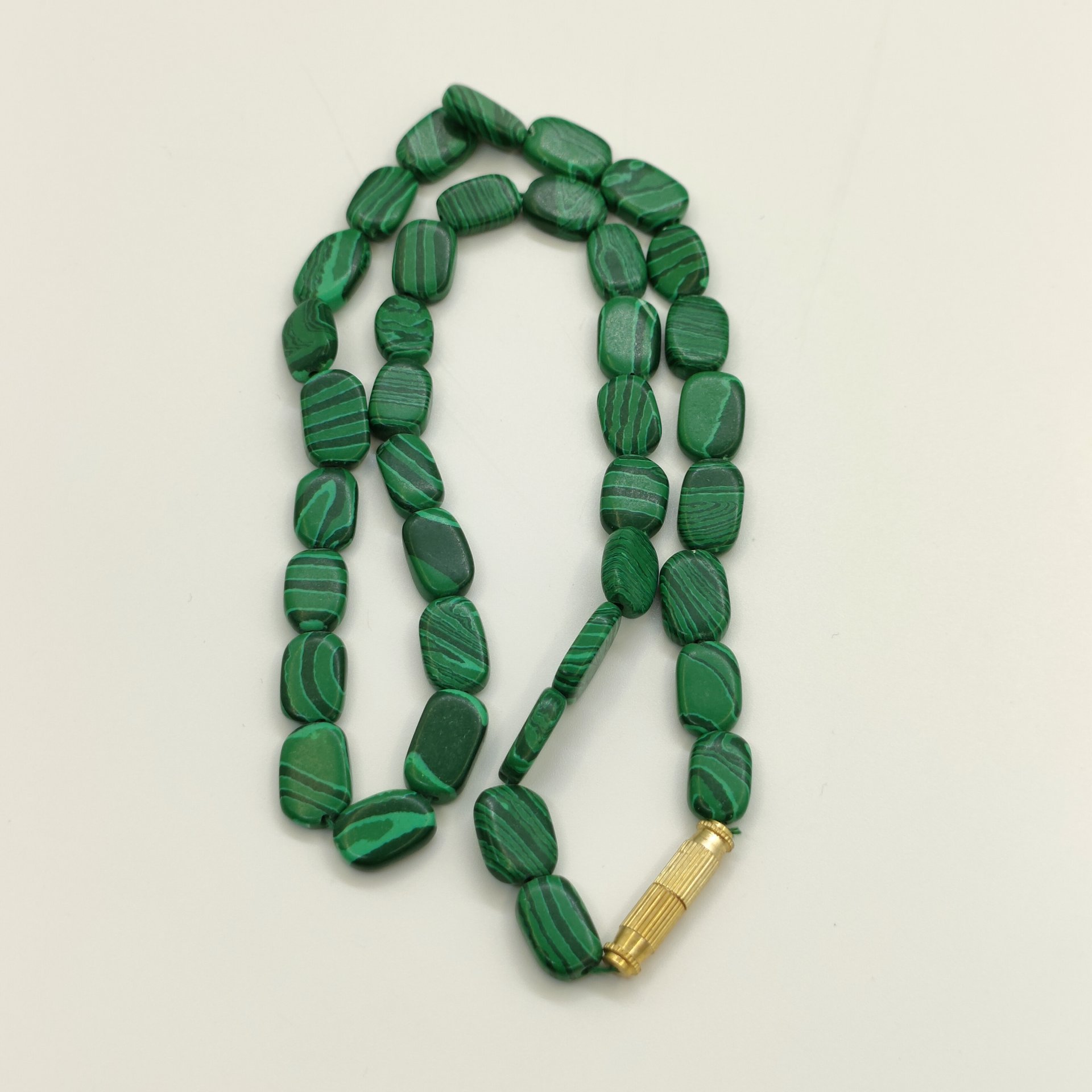 Бусы из бусин под малахит, металл, композитный материал, СССР, 1970-1990 гг.