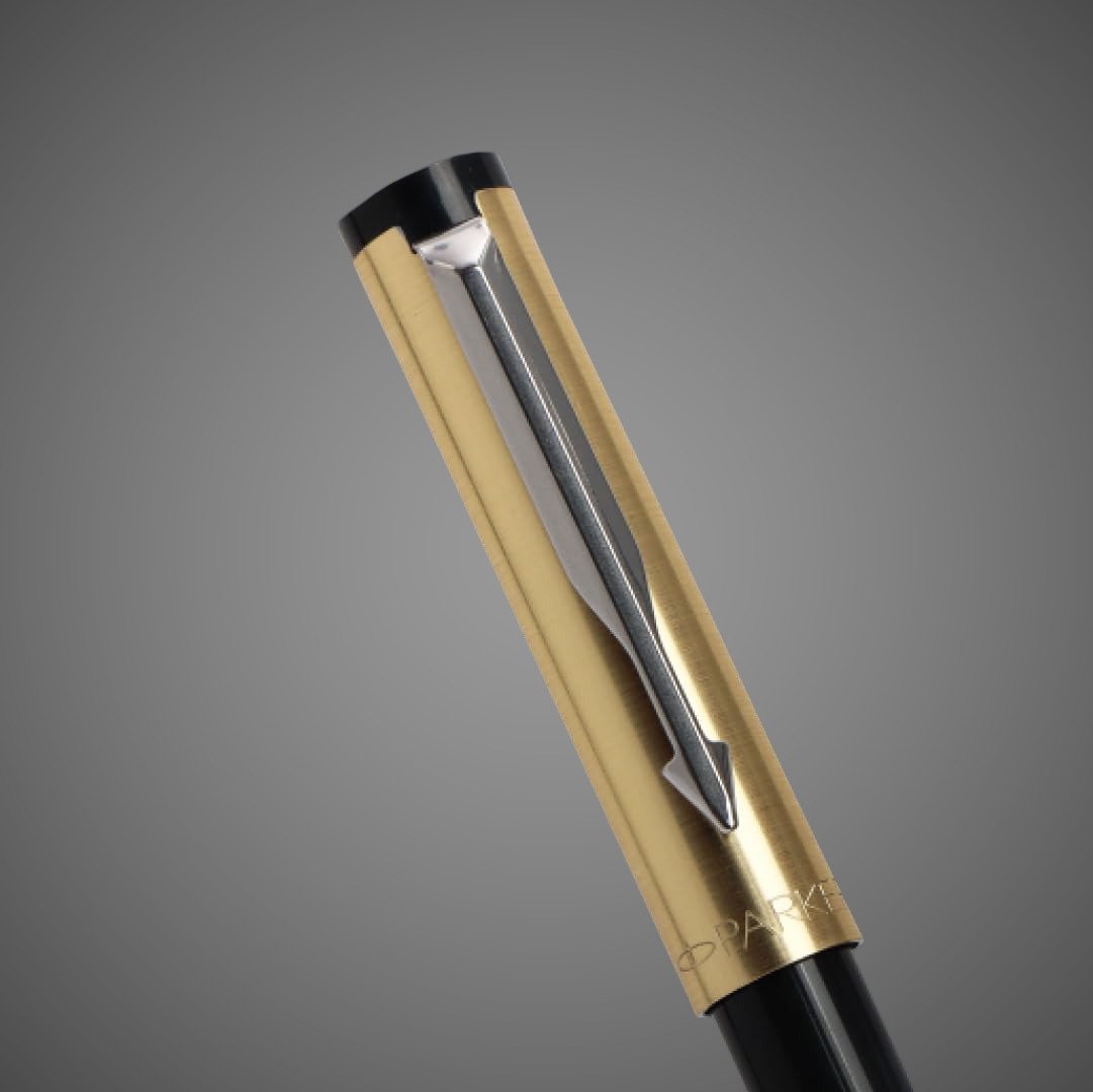 Ручка шариковая Parker "Beta Premium Gold", в подарочной упаковке, Металлы: нержавеющая сталь, пластик