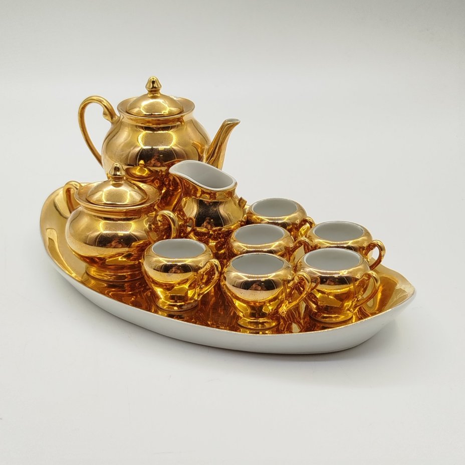 Сервиз детский "Кукольное чаепитие", фарфор, золочение, Cmielow, Польша, 1950-1980 гг.