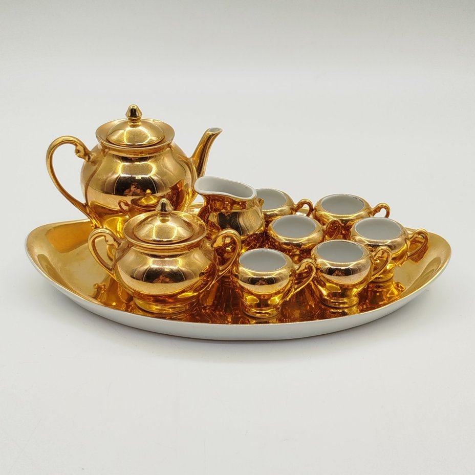 Сервиз детский "Кукольное чаепитие", фарфор, золочение, Cmielow, Польша, 1950-1980 гг.