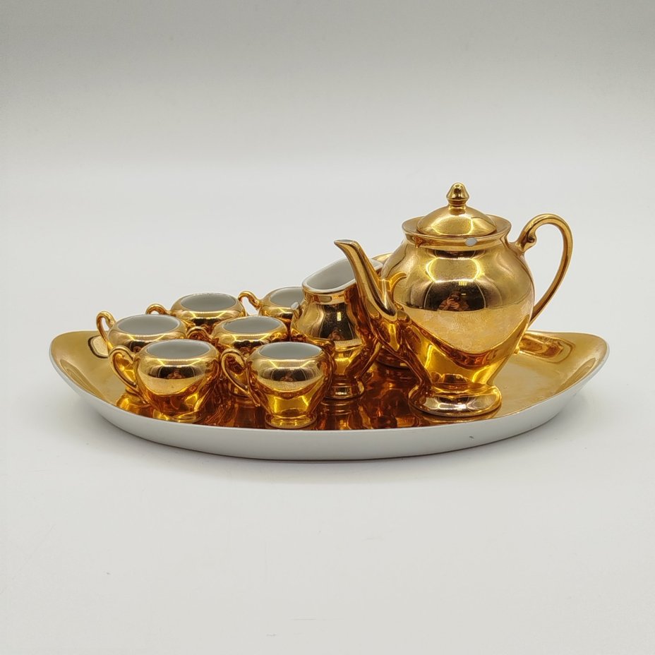 Сервиз детский "Кукольное чаепитие", фарфор, золочение, Cmielow, Польша, 1950-1980 гг.