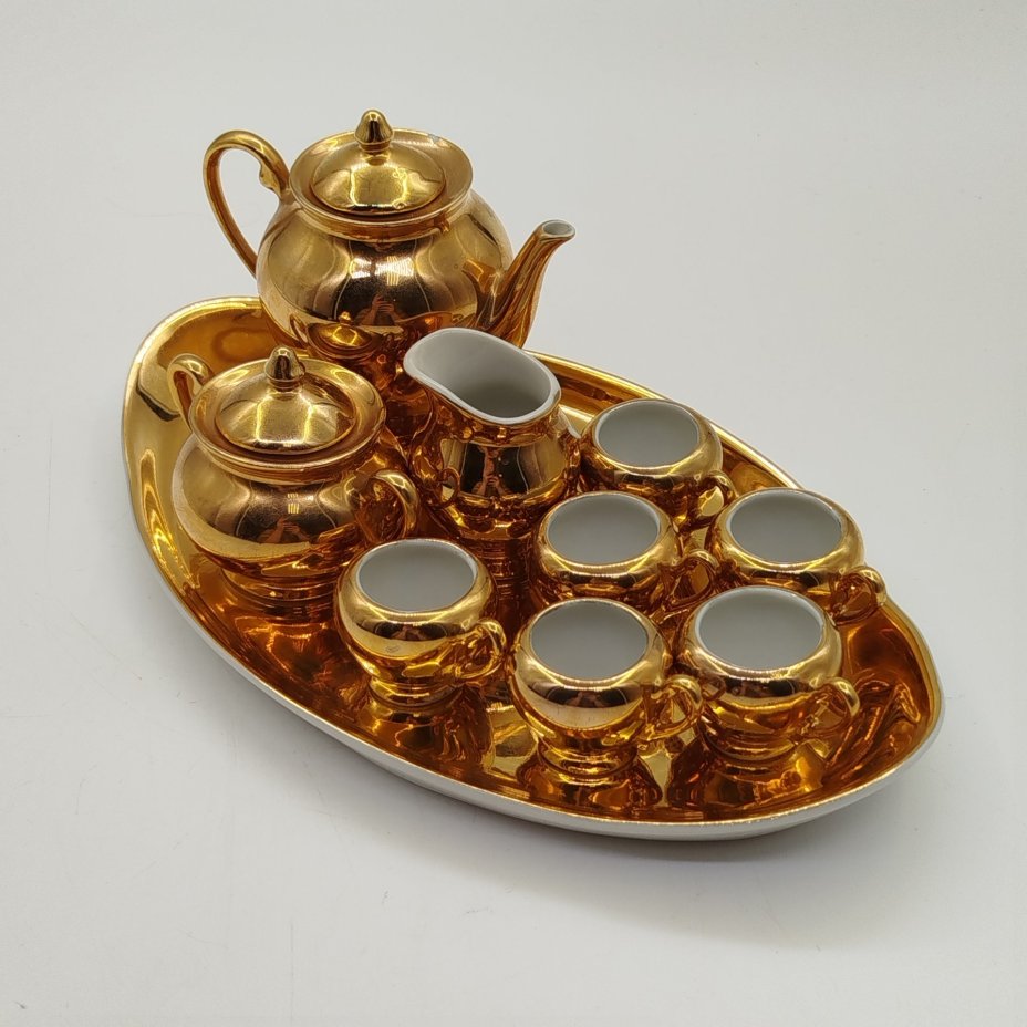 Сервиз детский "Кукольное чаепитие", фарфор, золочение, Cmielow, Польша, 1950-1980 гг.