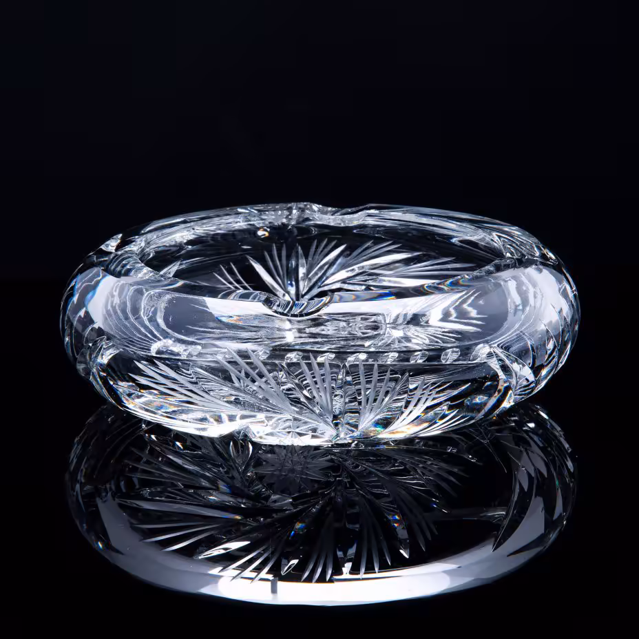 Пепельница, хрусталь, алмазная грань, СССР, 1970-1990 гг.