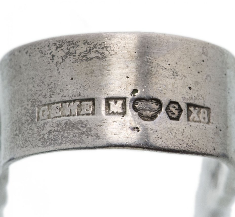Щипцы для сахара с растительным декором, серебро 830 пр., фирма "Gewe Silvervarufabriken", г. Мальме, Швеция, 1948 г.
