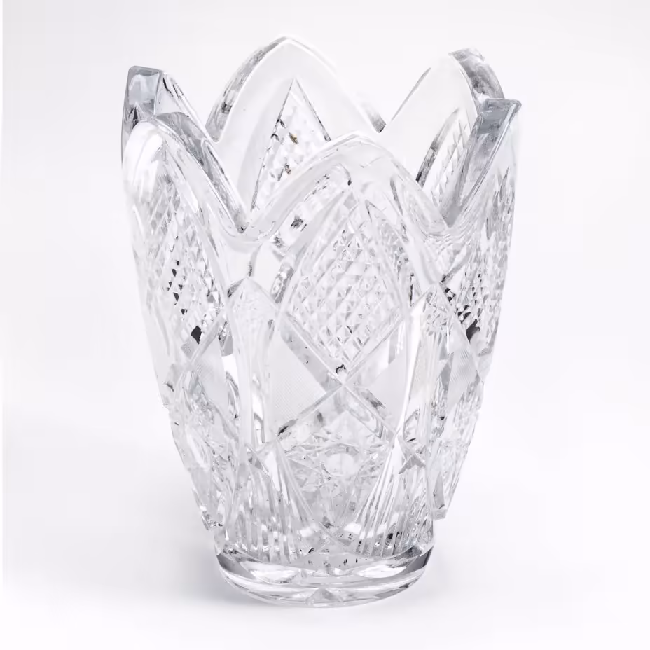 Ваза с резным декором , хрусталь, СССР, 1970-1990 гг.