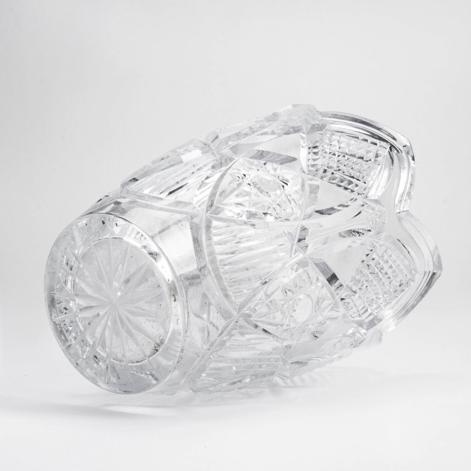 Ваза с резным декором , хрусталь, СССР, 1970-1990 гг.