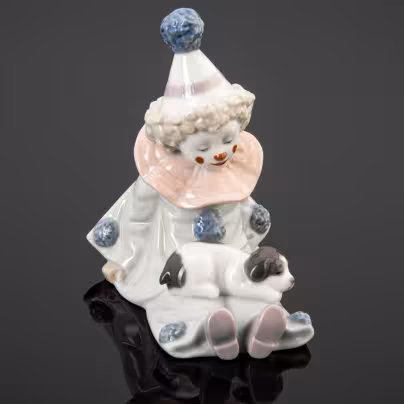 Статуэтка "Клоун с щенком", Lladro