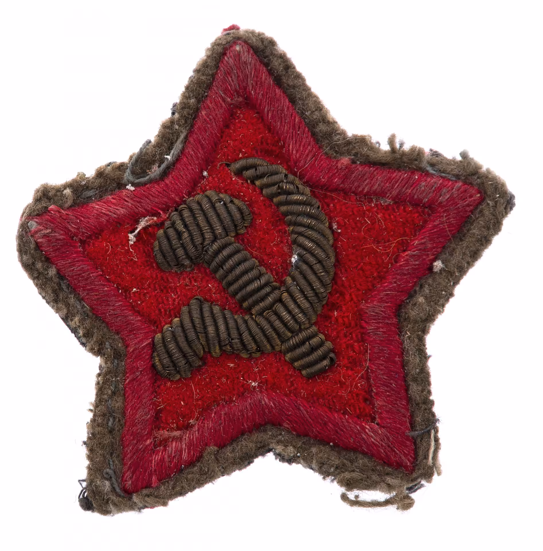 Нарукавный знак командного состава политического руководства частей РККА, ткань, вышивка, СССР, 1940-1943 гг.