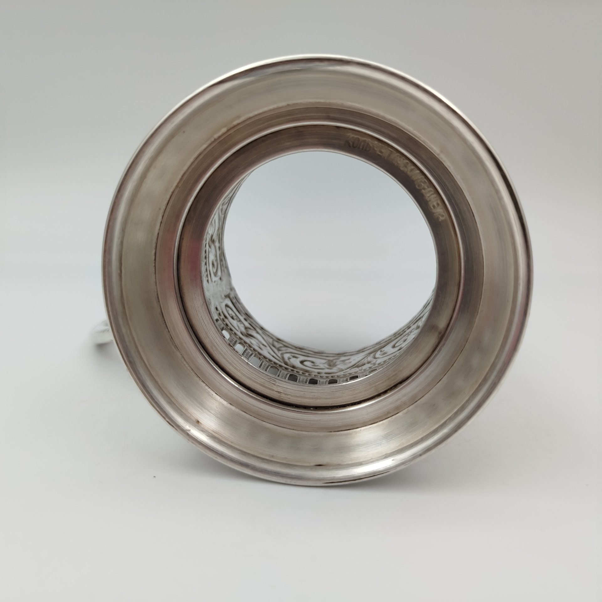 Подстаканник "МГУ", мНЦ (медь-никель-цинк), Кольчугинский завод цветных металлов, СССР, 970-1950 гг.