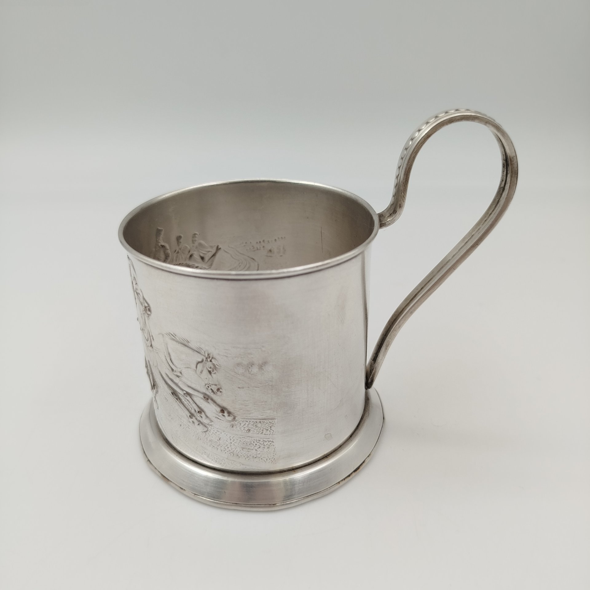 Подстаканник «Зимняя тройка», мельхиор (медь-никель), Мстерский завод художественных изделий «Ювелир», СССР, 1960-1990 гг.