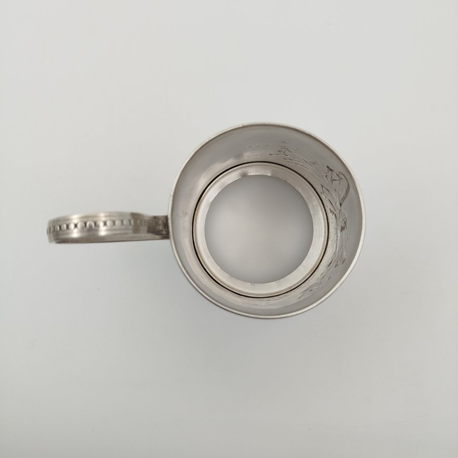 Подстаканник «Зимняя тройка», мельхиор (медь-никель), Мстерский завод художественных изделий «Ювелир», СССР, 1960-1990 гг.