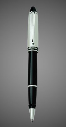 Ручка-роллер Aurora Ipsilon Metal Black Chrome CT, в подарочной коробке, Лаки и смолы: лак, смола, хром