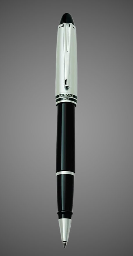 Ручка-роллер Aurora Ipsilon Metal Black Chrome CT, в подарочной коробке, Лаки и смолы: лак, смола, хром