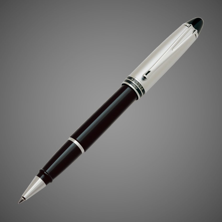 Ручка-роллер Aurora Ipsilon Metal Black Chrome CT, в подарочной коробке, Лаки и смолы: лак, смола, хром
