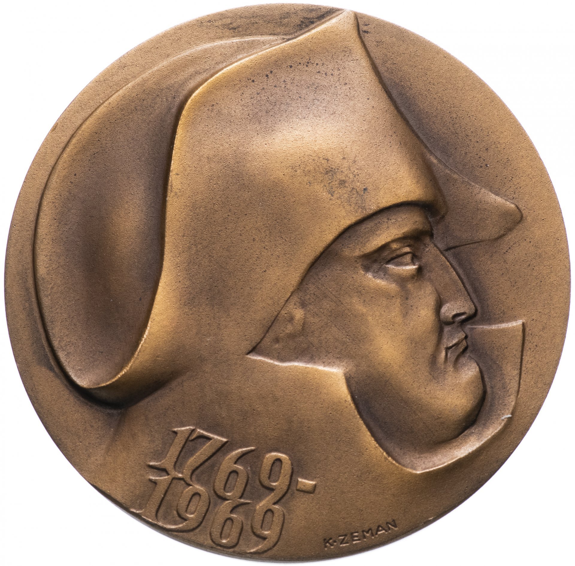 Настольная медаль "200-летие со дня рождения Наполеона Бонапарта" 1769-1969 K. Zeman