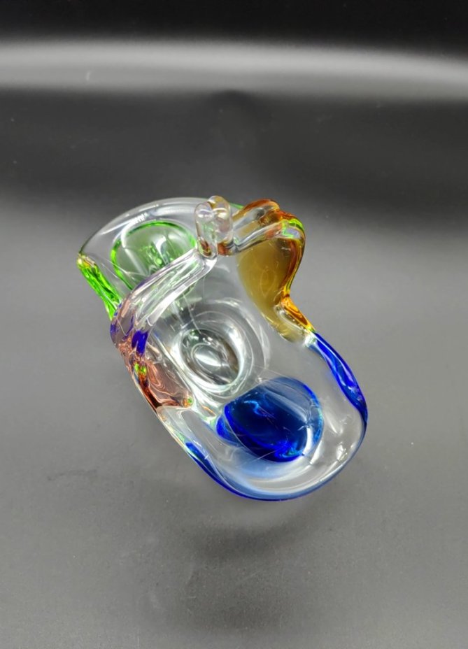 Ваза (конфетница) фантазийной формы из серии "Рапсодия". Автор Frantisek Zemek, Mstisov Glassworks (Стекольный завод в Мстишов)