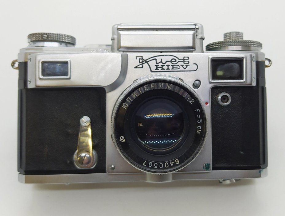 Фотоаппарат «Киев-4А» с объективом «Юпитер-8М», в оригинальном чехле, Киевский завод «Арсенал»